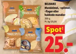 Lidl Belbake mandelmel, -splinter, -flager eller hakkede mandler tilbud