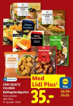 Lidl Chef Select/Culinea Kyllingefærdigretter tilbud