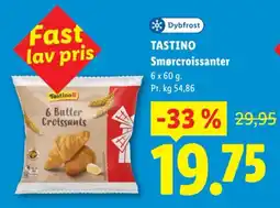 Lidl Tastino Smør croissanter tilbud