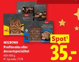 Lidl Milbona Profiteroles eller dessertspecialitet tilbud