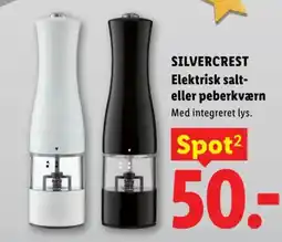 Lidl Silvercrest elektrisk salt- eller peberkværn tilbud