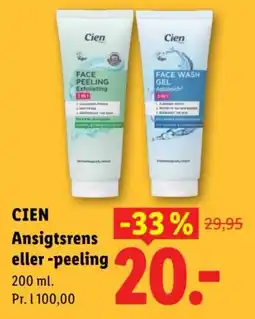 Lidl Cien Ansigtssrens eller -peeling tilbud