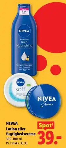 Lidl Nivea lotion eller fugtighedscreme tilbud