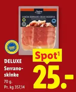 Lidl Deluxe Serrano-skinke tilbud