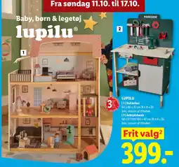 Lidl Lupilu Dukkehus og Arbejdsbænk tilbud