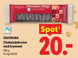 Lidl Favorina Chokoladekranse med krymmel tilbud
