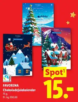 Lidl Favorina Chokoladejulekalender tilbud