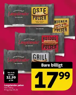 Løvbjerg Langelænder pølser tilbud
