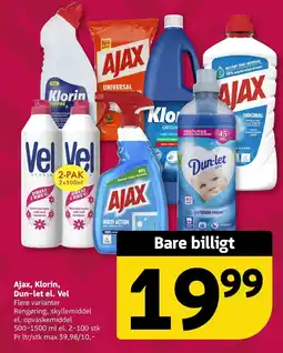 Løvbjerg Ajax, Klorin, Dun-let el. Vel tilbud
