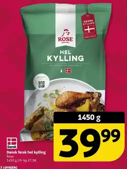 Løvbjerg Rose hel kylling tilbud