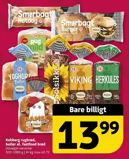 Løvbjerg Kohberg rugbrød, boller el. fastfood brød tilbud