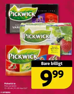 Løvbjerg Pickwick te tilbud