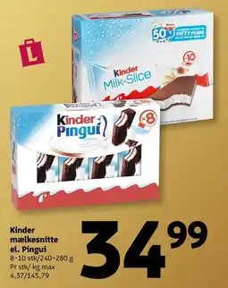 Løvbjerg Kinder mælkesnitte el. Pingu tilbud