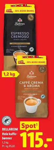 Lidl BELLAROM Hele kaffebønner tilbud