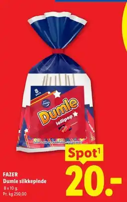 Lidl FAZER Dumle slikkepinde tilbud