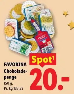 Lidl FAVORINA Chokoladepenge tilbud