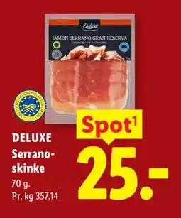 Lidl DELUXE Serranoskinke tilbud