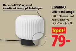 Lidl LIVARNO LED-bordlampe tilbud