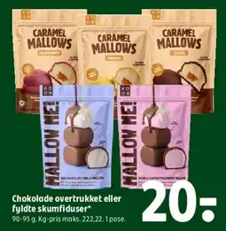 Coop 365 Chokolade overtrukket eller fyldte skumfiduser tilbud
