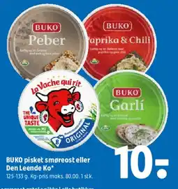 Coop 365 BUKO pisket smøreost / Den Leende Ko tilbud