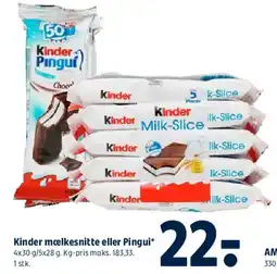 Coop 365 Kinder mælkesnitte / Kinder Pingui tilbud