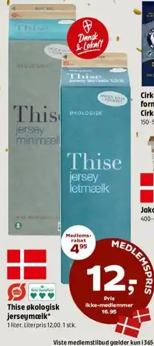 Coop 365 Thise økologisk jersey letmælk tilbud