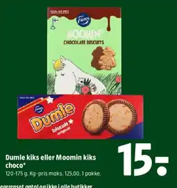 Coop 365 Dumle kiks eller Moomin kiks choco tilbud