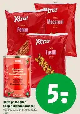 Coop 365 Xtra! pasta eller Coop hakkede tomater tilbud