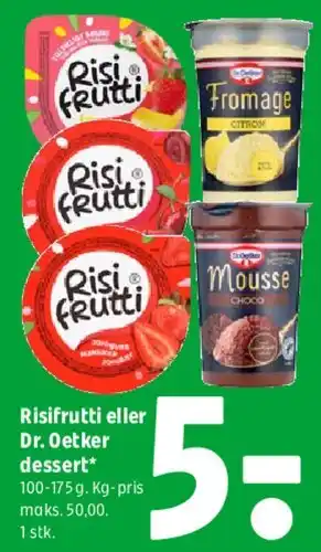 Risifrutti eller Dr. Oetker dessert