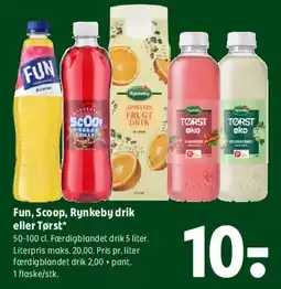 Coop 365 Fun / Scoop / Rynkeby drik / Tørst tilbud