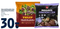 Coop 365 Tulip minifrikadeller eller Coop middagsfrikadeller tilbud