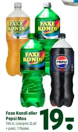 Coop 365 Faxe Kondi eller Pepsi Max tilbud