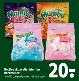 Coop 365 Bottles skum eller Mamba karameller tilbud