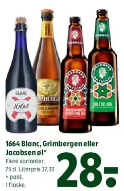 Coop 365 1664 Blanc, Grimbergen eller Jacobsen tilbud
