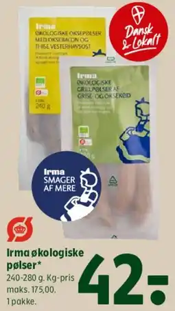 Coop 365 Irma økologiske pølser tilbud