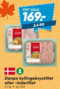 Bilka Danpo kyllingebrystfilet eller inderfilet tilbud
