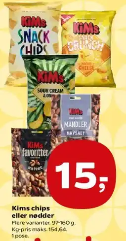 SuperBrugsen Kims chips eller nødder tilbud