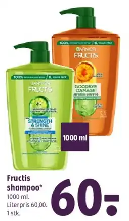 Coop 365 Garnier Fructis shampoo 1000 ml tilbud