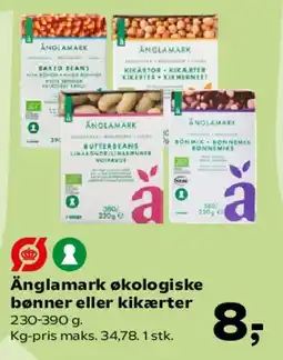 SuperBrugsen Änglamark økologiske bønner eller kikærter tilbud