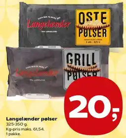 SuperBrugsen Langelænder pølser tilbud