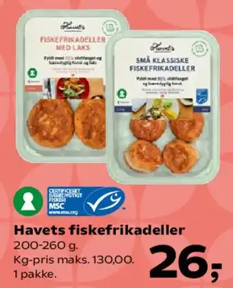 SuperBrugsen Havets fiskefrikadeller tilbud