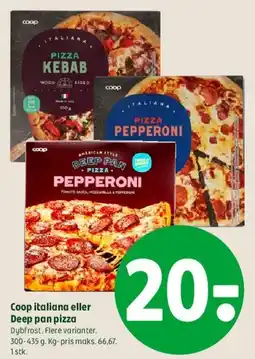 Coop 365 Coop italiana eller deep pan pizza tilbud