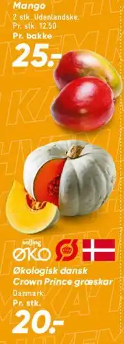 Bilka Mango / Økologisk Crown Prince græskar tilbud