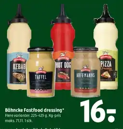 Coop 365 Røhncke Fastfood dressing tilbud