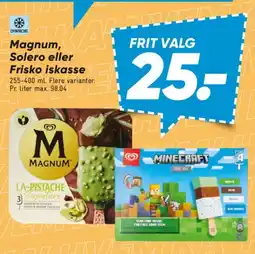 Bilka Magnum, Solero eller Frisko is tilbud