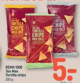 REMA 1000 Tex Mex Tortilla chips tilbud