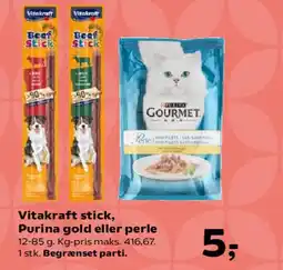 SuperBrugsen Vitakraft stick, Purina gold eller perle tilbud