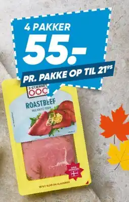 Bilka 4 pakker - 55.- (3-stjernet pålæg) tilbud