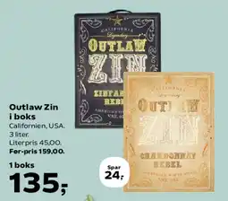 SuperBrugsen Outlaw Zin i boks tilbud