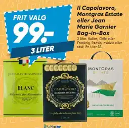 Bilka Il Capolavoro / Montgras Estate / Jean Marie Garnier Bag-in-Box (3 liter) tilbud